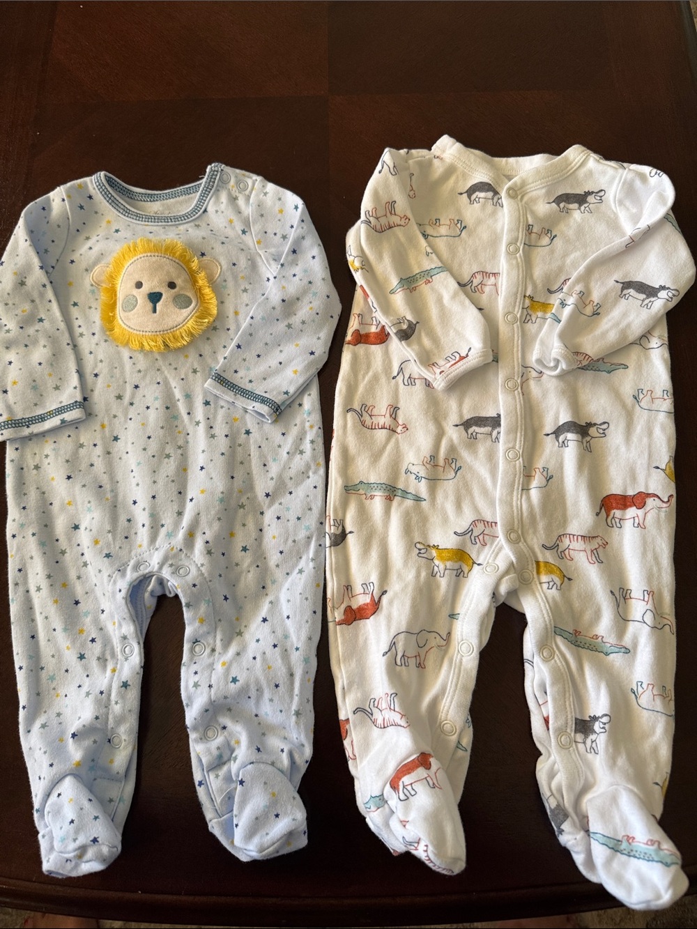 Unbranded Baby Blue Lion Appliqué One-Piece